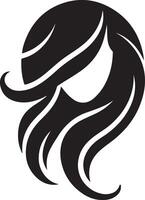 capelli logo semplice schizzo arte silhouette vettore