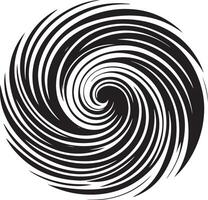 astratto spirali , vortice turbine movimento elementi, rotante spirali semplice minimo nero colore silhouette vettore