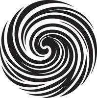 astratto spirali , vortice turbine movimento elementi, rotante spirali semplice minimo nero colore silhouette vettore