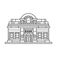 banca edificio linea arte vettore