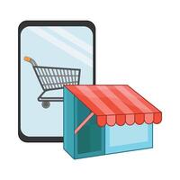 illustrazione di e-commerce vettore