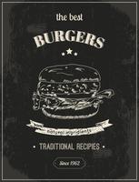 Manifesto di hamburger vettore