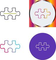 unico puzzle pezzo icona design vettore