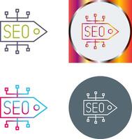 SEO etichetta icona design vettore