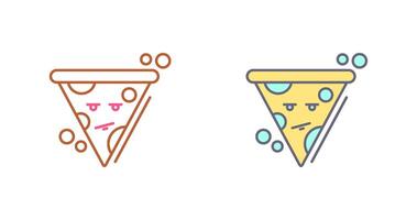 disegno dell'icona della pizza vettore