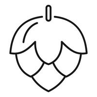 linea arte illustrazione di un' luppolo cono per fabbrica di birra e birracorrelato disegni vettore