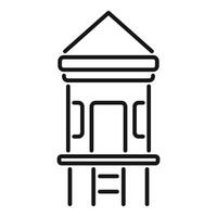 schema di classico colonnato edificio icona vettore