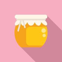 cartone animato miele vaso su rosa sfondo vettore