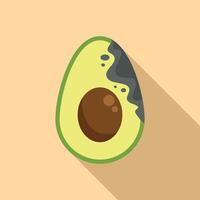 illustrazione di un' stilizzato avocado su un' beige sfondo, Perfetto per salutare cibo temi vettore