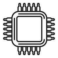 illustrazione di computer microprocessore icona vettore