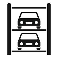 Doppio auto parcheggio icona illustrazione vettore