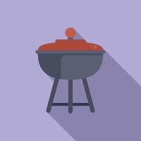 illustrazione di rosso barbecue griglia vettore