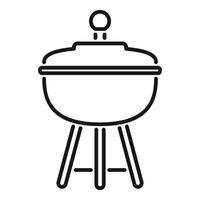 icona di un' carbone barbecue griglia vettore
