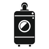 nero icona di un' tradizionale telecamera vettore