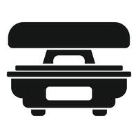 semplice nero silhouette di un' portatile griglia vettore