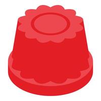 cartone animato rosso gelatina su bianca sfondo vettore