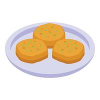 piatto di cartone animato biscotti illustrazione vettore