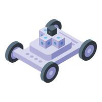 isometrico giocattolo gara auto illustrazione vettore