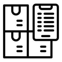 schema icona di spedizione inventario elenco vettore