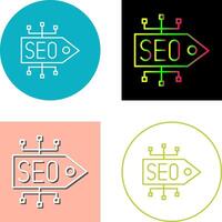 SEO etichetta icona design vettore