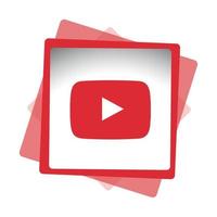 tecnologia delle icone dei social media piatta di youtube vettore