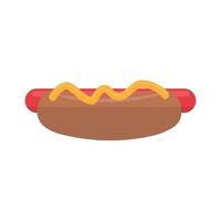 hot dog tradizionale americano fastfood per illustrazione vettoriale piatto super bowl party