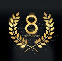 modello logo 8 anni anniversario illustrazione vettoriale