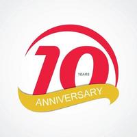 modello logo 10 anniversario illustrazione vettoriale