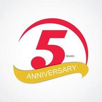 modello logo 5 anniversario illustrazione vettoriale