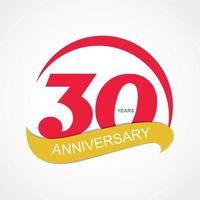 modello logo 30 anniversario illustrazione vettoriale