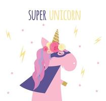 sfondo super unicorno. illustrazione vettoriale