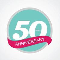 modello logo 50 anniversario illustrazione vettoriale