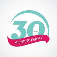 modello logo 30 anniversario illustrazione vettoriale