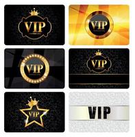 set di carte membri vip illustrazione vettoriale