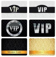 set di carte membri vip illustrazione vettoriale