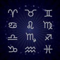 set di segno zodiacale simbolo. illustrazione vettoriale