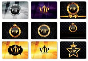 set di carte membri vip illustrazione vettoriale