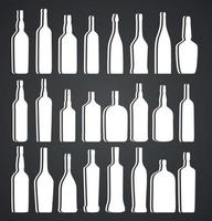 illustrazione vettoriale di silhouette bottiglia di alcol