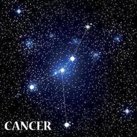 simbolo segno zodiacale cancro. illustrazione vettoriale. vettore