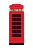 illustrazione vettoriale icona cabina telefonica rossa