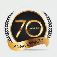 modello logo 70 anni anniversario illustrazione vettoriale