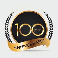 modello logo 100 anni anniversario illustrazione vettoriale