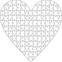 cuore puzzle File per laser taglio, file per plotter taglio, xtool File, silhouette cammeo File vettore