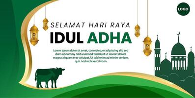 modello di banner eid al adha vettore