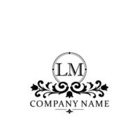 iniziale lettera lm semplice e elegante monogramma design modello logo vettore
