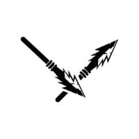 punta di freccia lancia logo, freccia a caccia fricchettone arma disegno, vettore illustrazione modello
