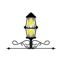 lanterna lampada logo disegno, vita illuminazione vettore, lampada logo illustrazione, Prodotto marca, retrò Vintage ▾ vettore