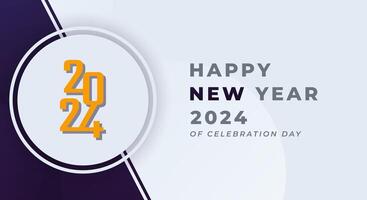 contento nuovo anno 2024 celebrazione vettore design illustrazione per sfondo, manifesto, striscione, pubblicità, saluto carta