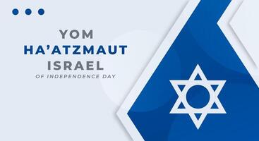 yom ha'atzmaut Israele indipendenza giorno celebrazione vettore design illustrazione per sfondo, manifesto, striscione, pubblicità, saluto carta
