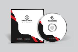 rosso e nero colore CD copertina design vettore